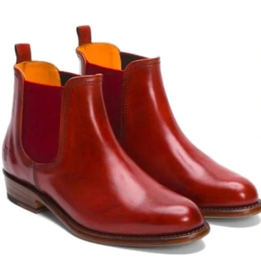 Frye Dorado Chelsea Boots Size 7 women’s Red - Picture 2 of 8